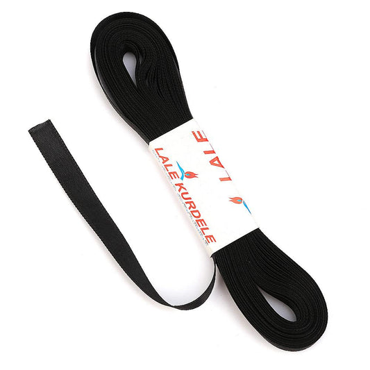 Siyah Saten Kurdele Çift Taraflı 1cm Eninde 10mt Top