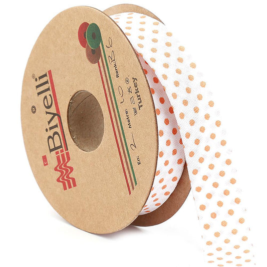 Salmon Pointed Cotton (Coton) Bias 2cm wide 25mt (B6)