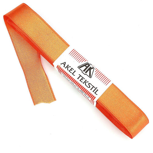 Turuncu Saten Kurdele Çift Taraflı 2cm Eninde 10mt Top