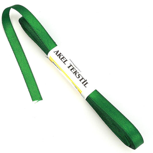 Yeşil Saten Kurdele Çift Taraflı 1cm Eninde 10mt Top