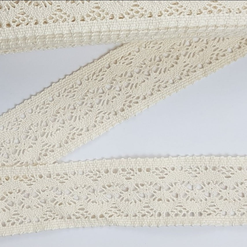 45mm eninde 10 Metre Krem Ara Pamuk Dantel (1206 ara)
