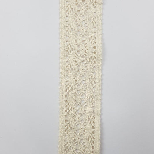 45mm eninde 10 Metre Krem Ara Pamuk Dantel (1206 ara)
