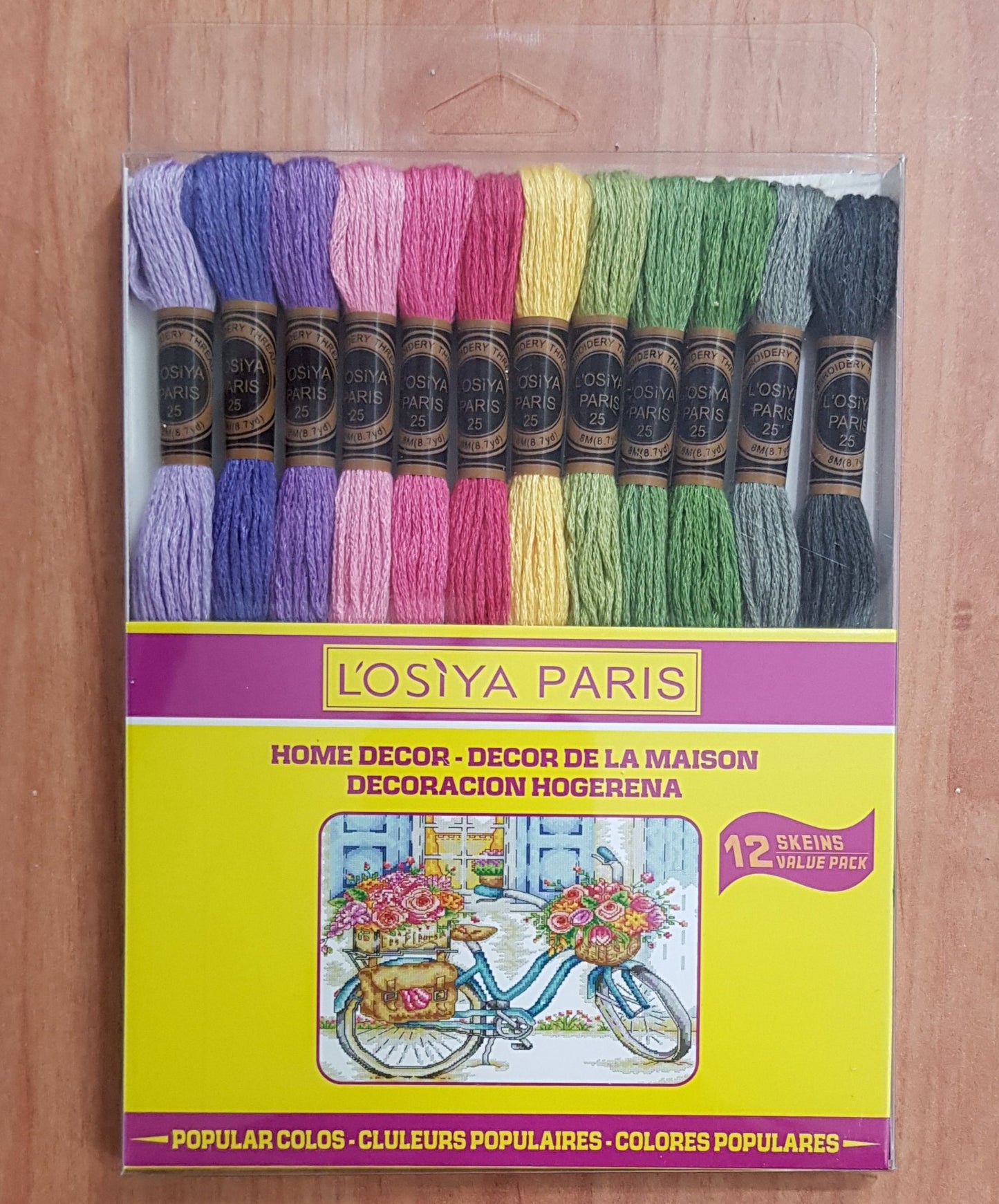 Muline İp - 12 Adet Çileden Oluşan Kanaviçe İp Seti - ( Sarı kutu )