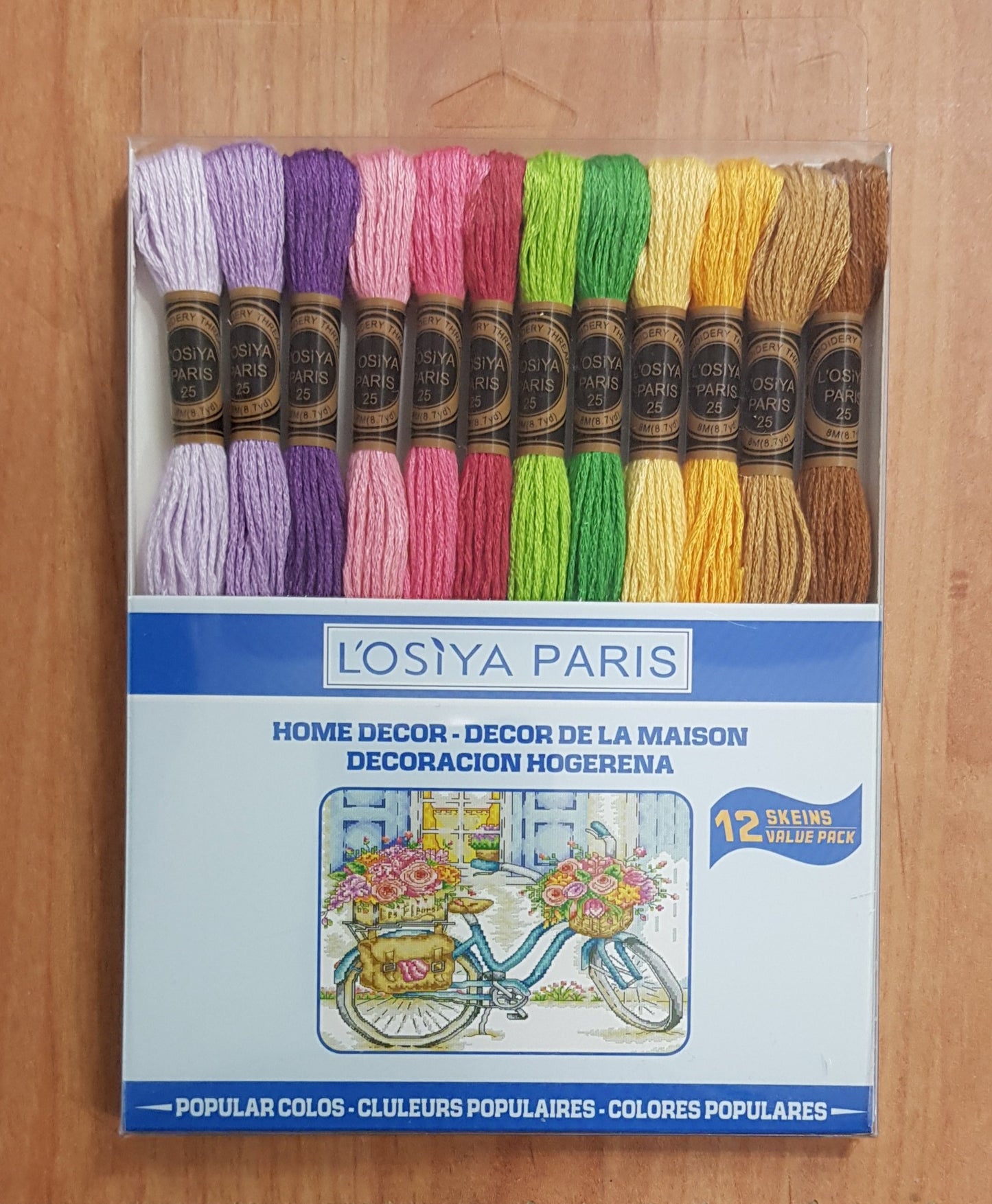 Muline İp - 12 Adet Çileden Oluşan Kanaviçe İp Seti - ( Mavi Kutu )