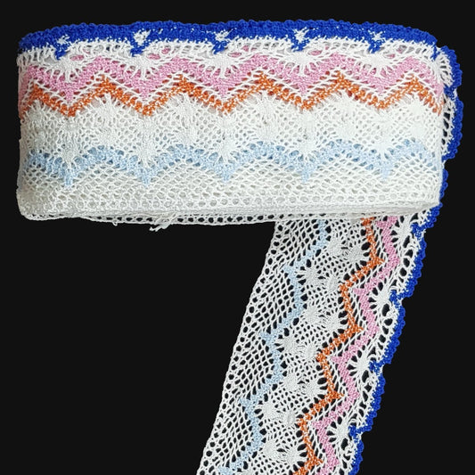 8,50cm eninde 10 Metre Kenar Karışık Renkli Pamuk Dantel