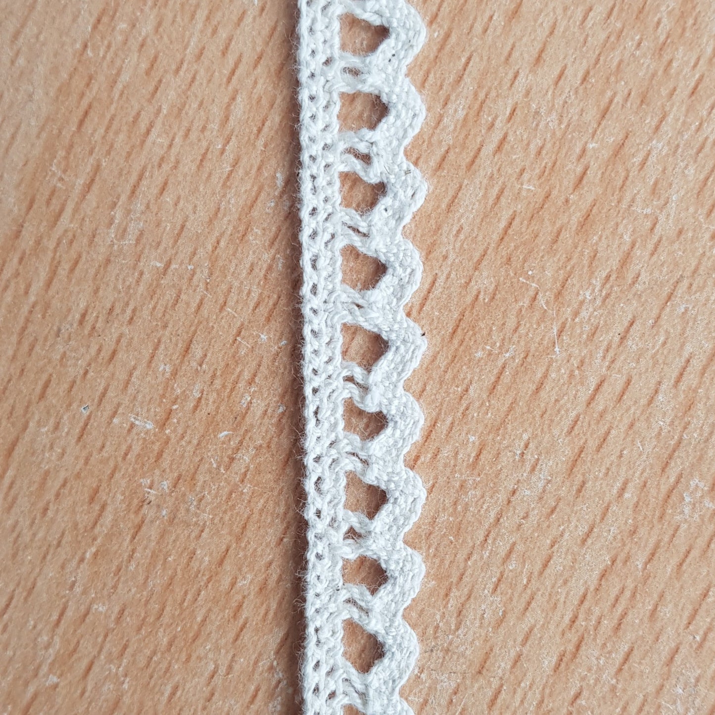 10 Metre Krem Kenar Pamuk Dantel 12mm(539)