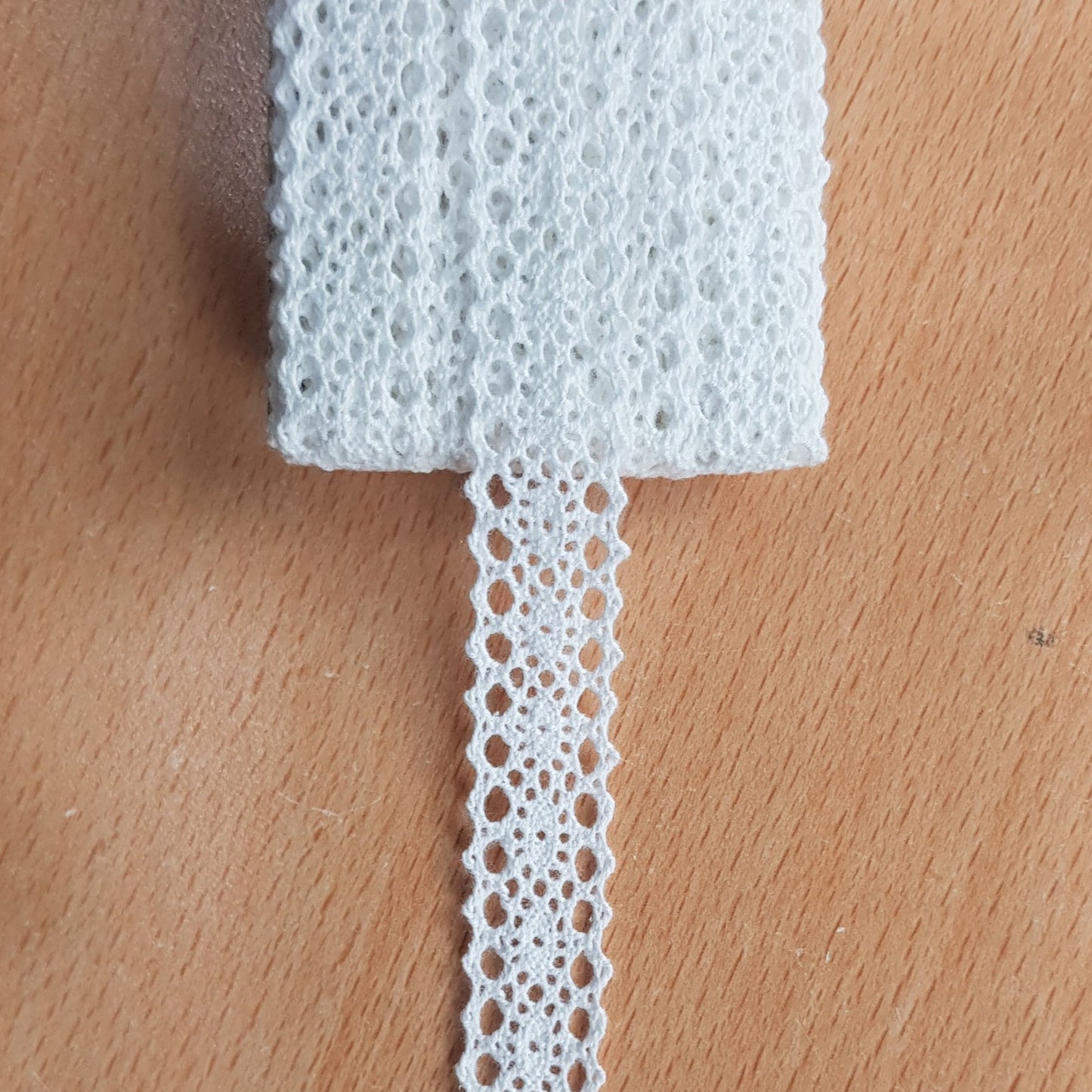 10 Metre Beyaz Ara Pamuk Dantel 17mm (1039)