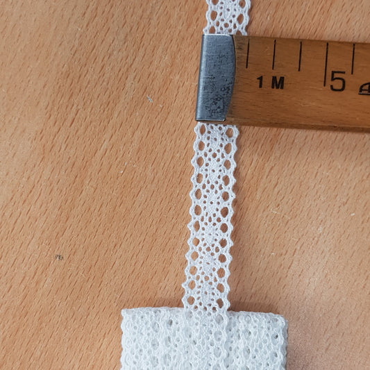 10 Metre Beyaz Ara Pamuk Dantel 17mm (1039)