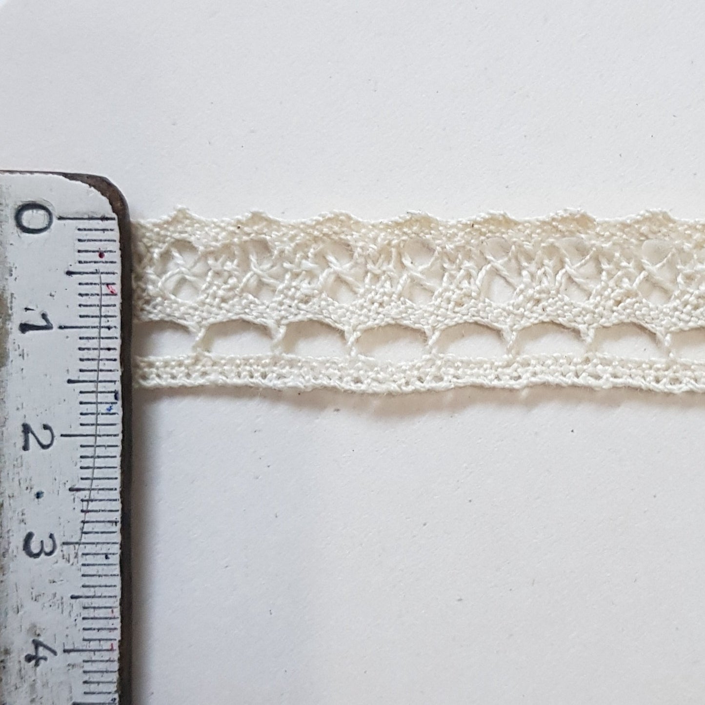 10 Metre Krem Pamuk Dantel 17mm (8337)