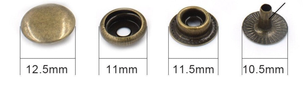 12,50mm 61 Mini Çıtçıt. (50 set / Paslanmaz Malzeme)