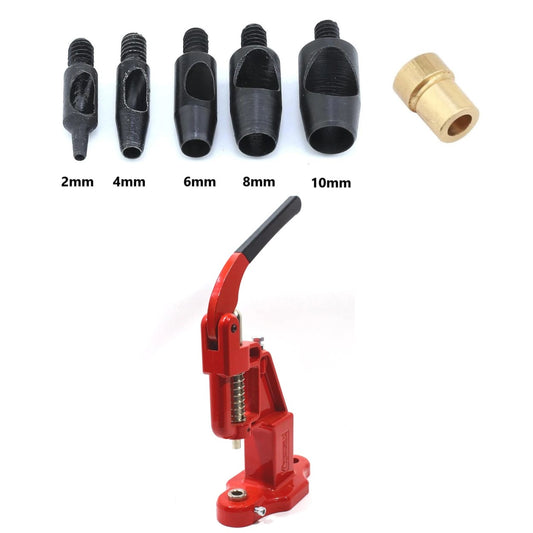 Tulumba El Presi Kuş Gözü Delici Zımba Makinası ve 5 Farklı Kalıp