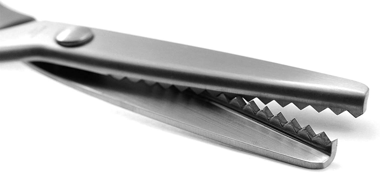 Plastik Saplı Sürfile Makası (23cm) - Zikzak makas.