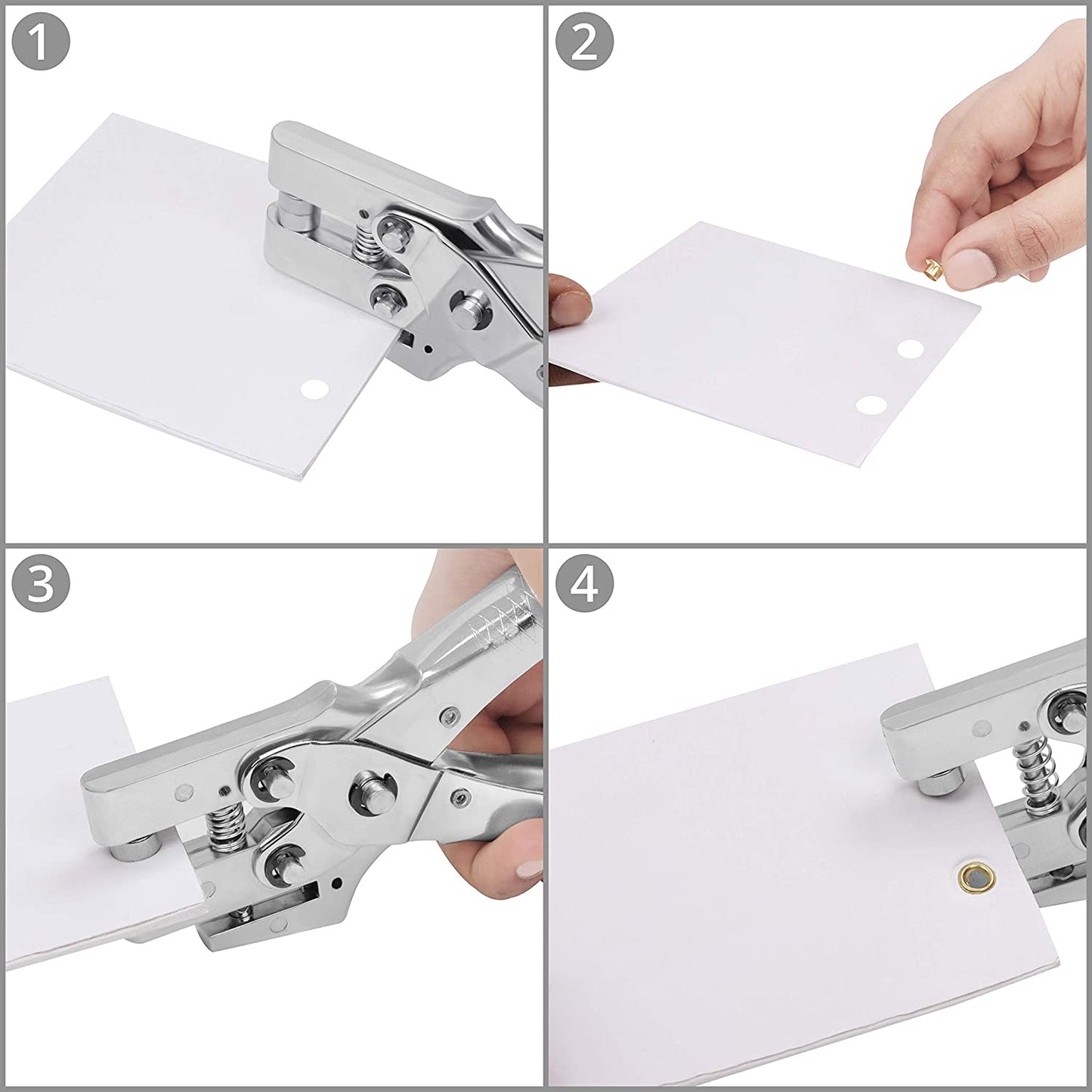 Pense ve 500 adet Kuşgözü - Kuşgözü El Montaj Pensesi ve Delici - Kopça Makinesi