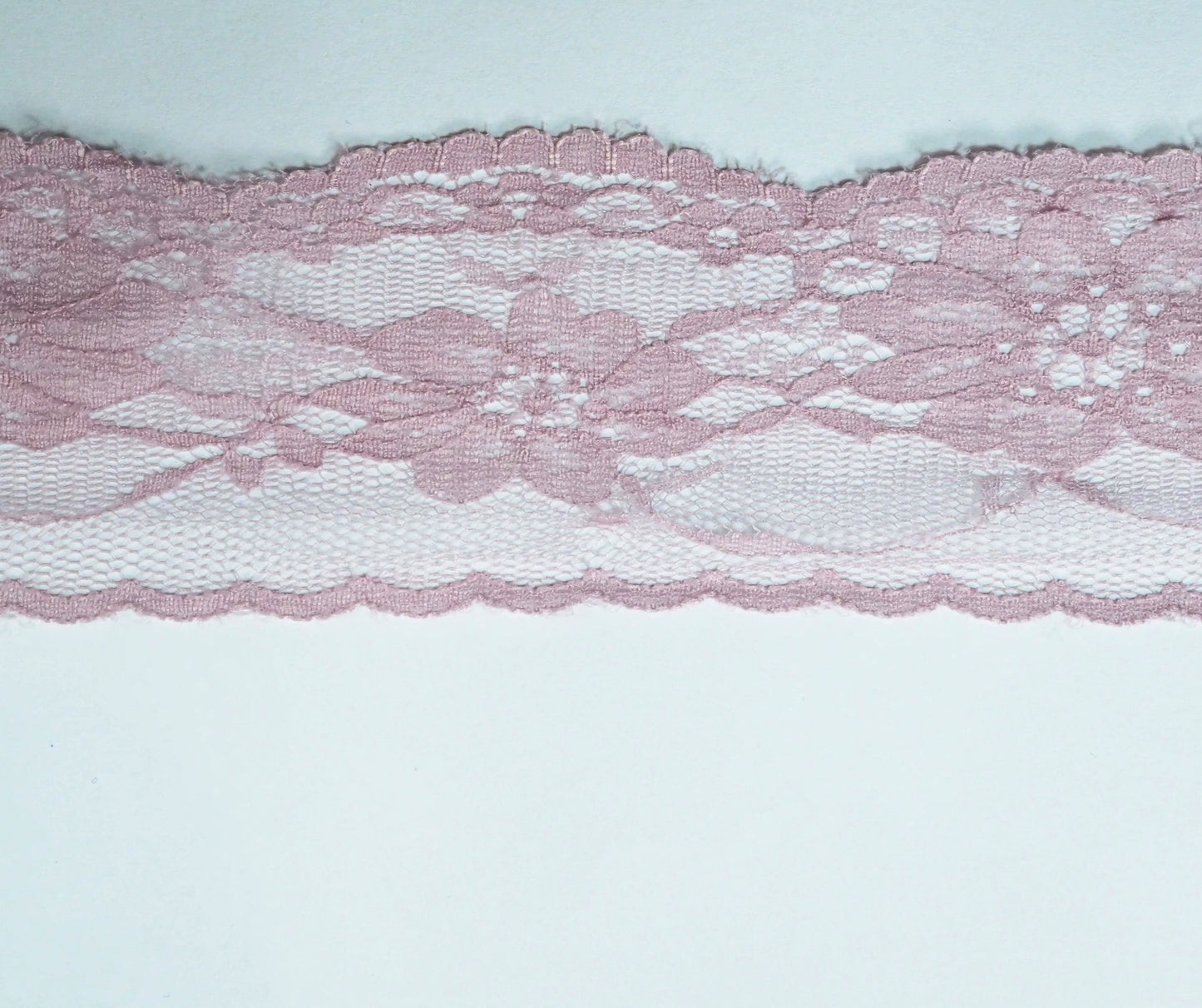 5cm eninde Açık Gül Kurusu Naylon Dantel 5 Metrelik Top - (730)