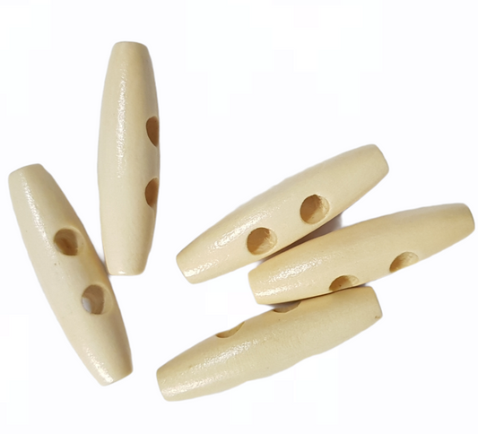 5cm boyunda Ahşap Çoban Düğme - 5'li, 10'lu, 25'li ve 50'li paketlerde