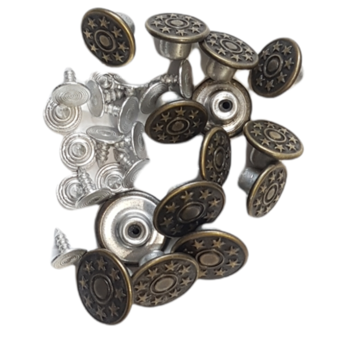 Kot Düğmesi 10 veya 25 adet (14mm veya 17mm kot düğmesi)