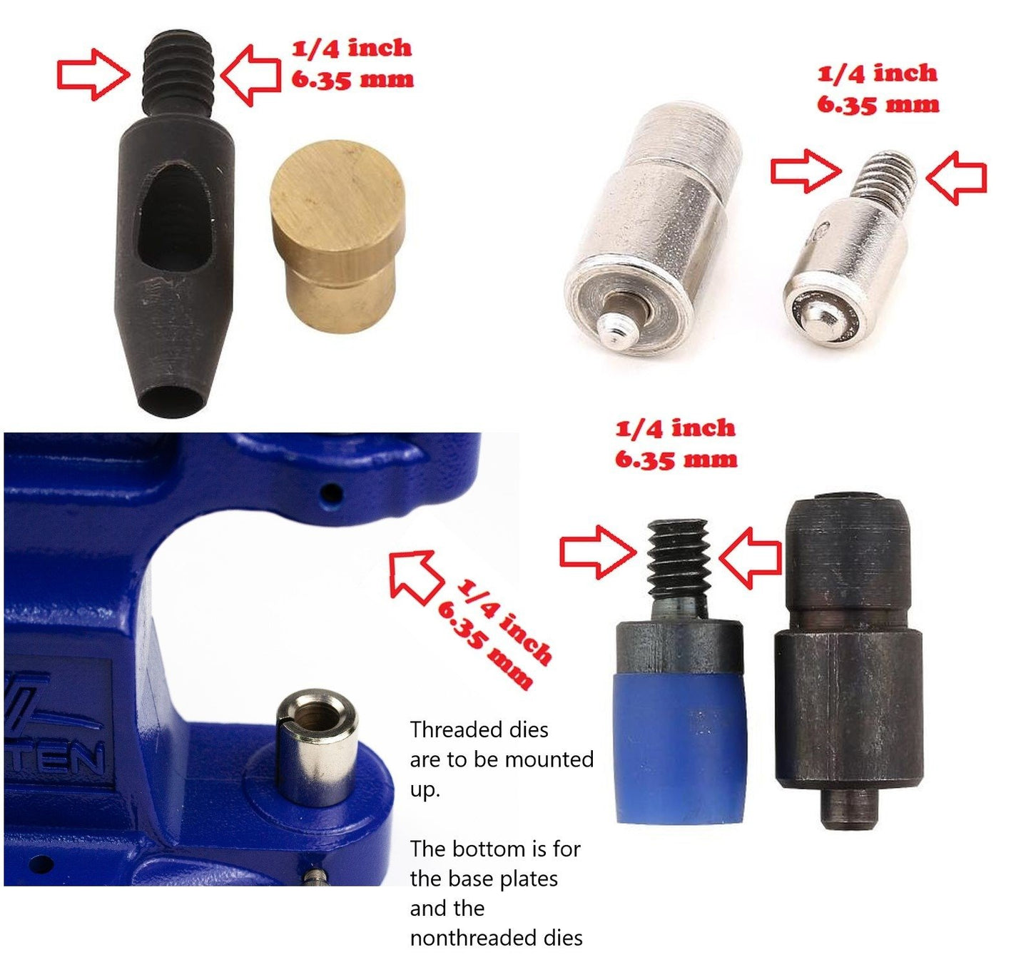 Tulumba El Presi ve 11mm Rivet, Perçin Seti (100 adet perçinle beraber)