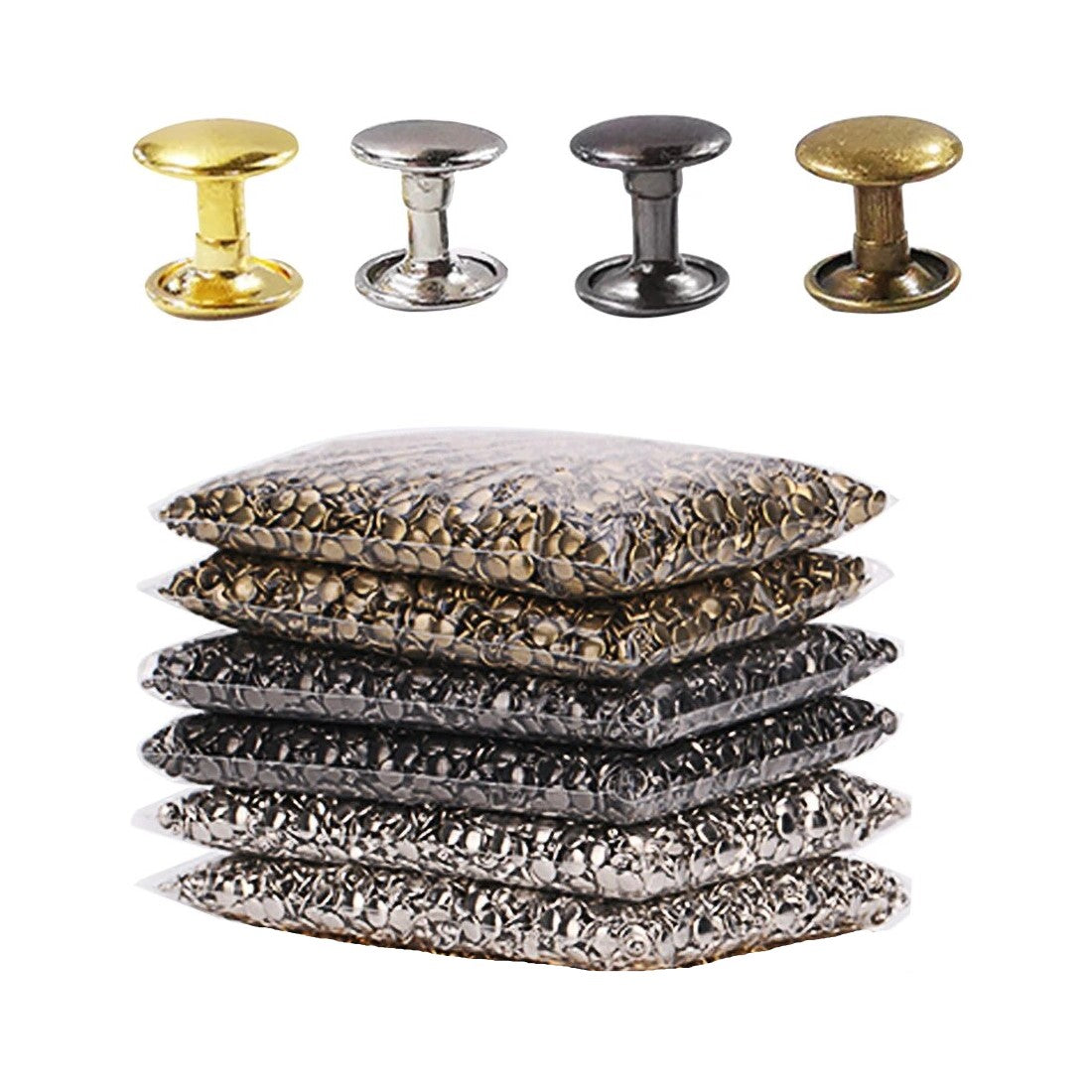 6mm Duble Rivet Çift Taraflı Rivet (Aparatsız) 0 Duble Rivet (1000 veya 5000 adet)