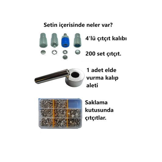 Elde Vurma Aleti ve (200 adet çıtçıt) Bebe Çıtçıt seti