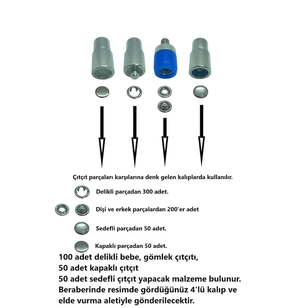 Elde Vurma Aleti ve (200 adet çıtçıt) Bebe Çıtçıt seti