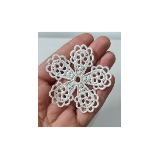 5 Yaprak Gipür Motif (6015) (4, 8 veya 12 adet)