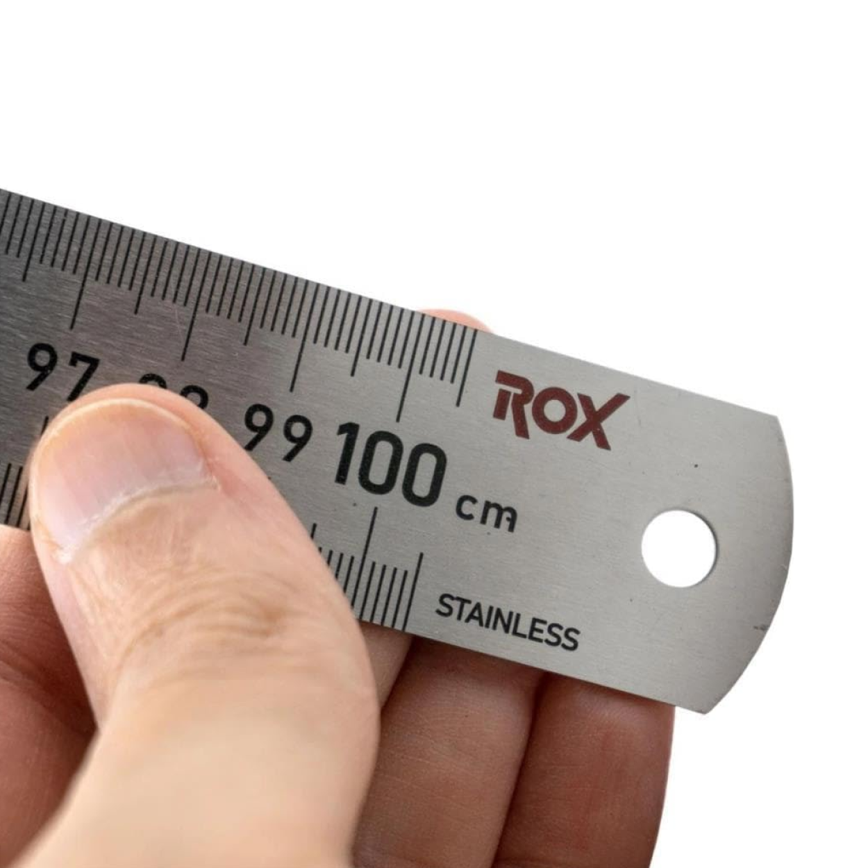 100 cm Çelik Cetvel - Çift Taraflı Çelik Cetvel – 100 cm / 40 inç