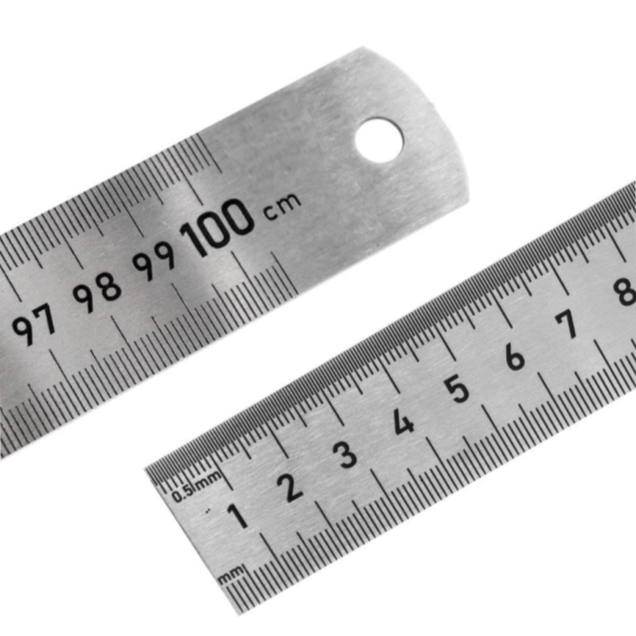 100 cm Çelik Cetvel - Çift Taraflı Çelik Cetvel – 100 cm / 40 inç