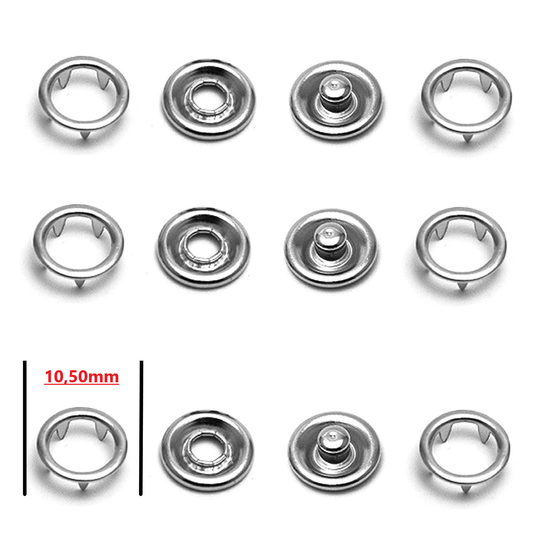 Toptan (1000 adet) 10.5 mm Delikli Klikıt. Bebe Çıtçıt, Gömlek Çıtçıtı