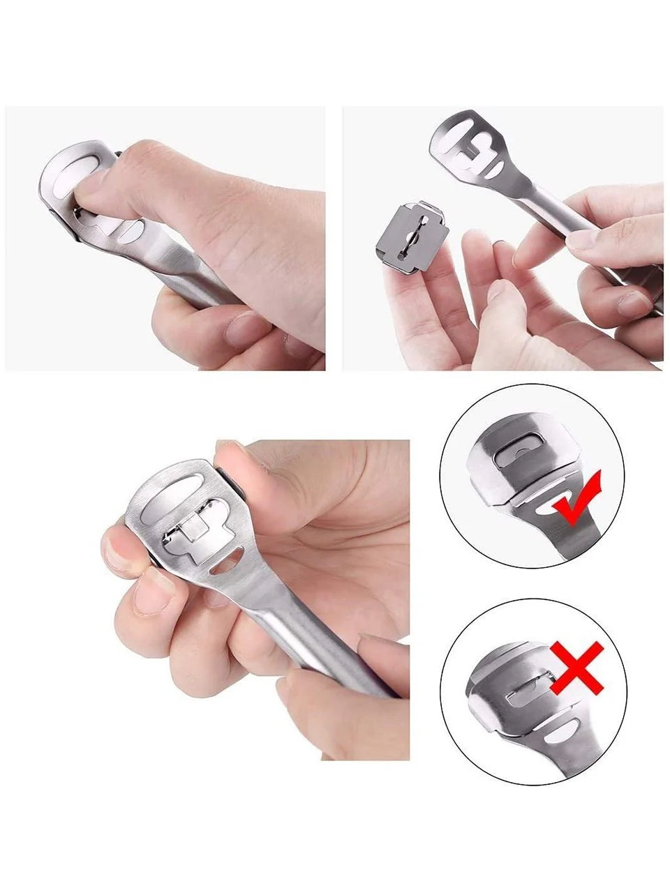 Deri Raspası, Metal Saplı Raspa, Deri İnceltici (Tek veya Jiletli Set)