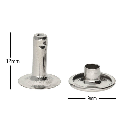 12mm Uzun Bacaklı 9mm Rivet  33.5 Tek Rivet (1000 adet paketlerde )