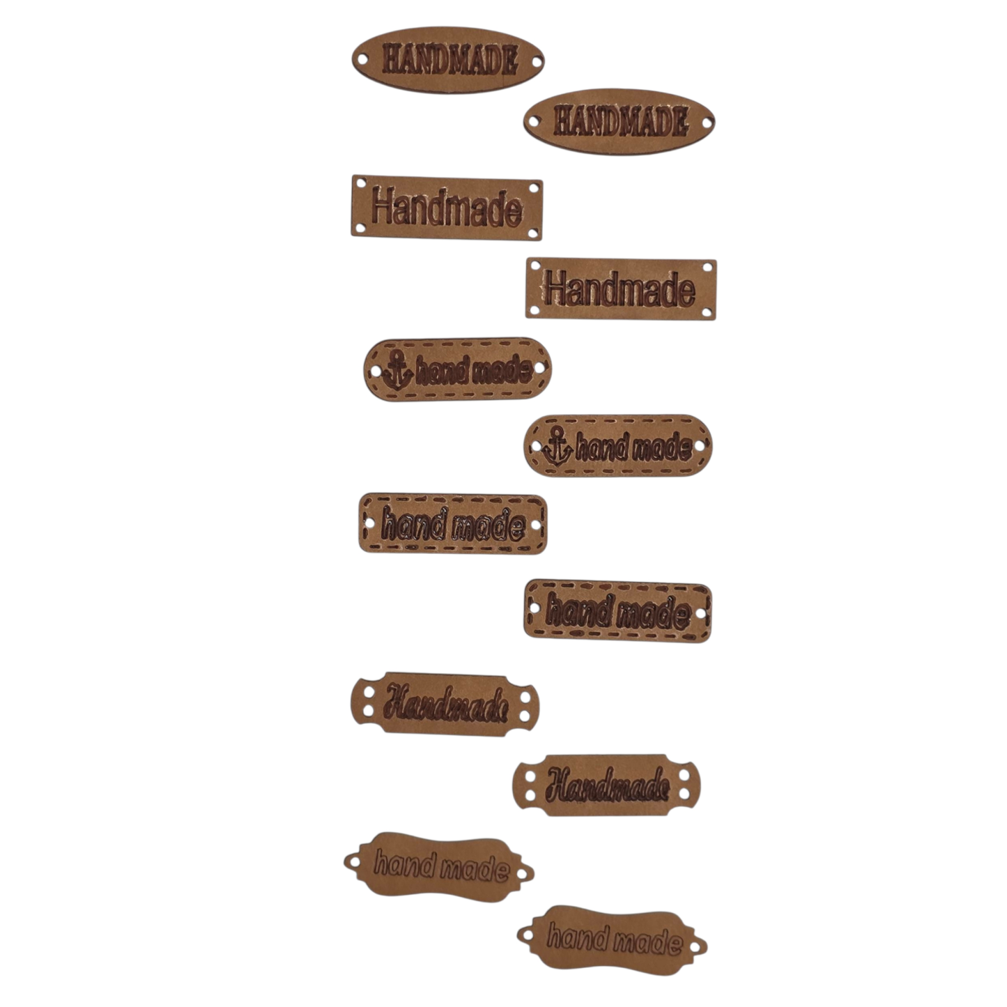 Hand Made Etiket Taba (12 adet, 6 değişik desen)