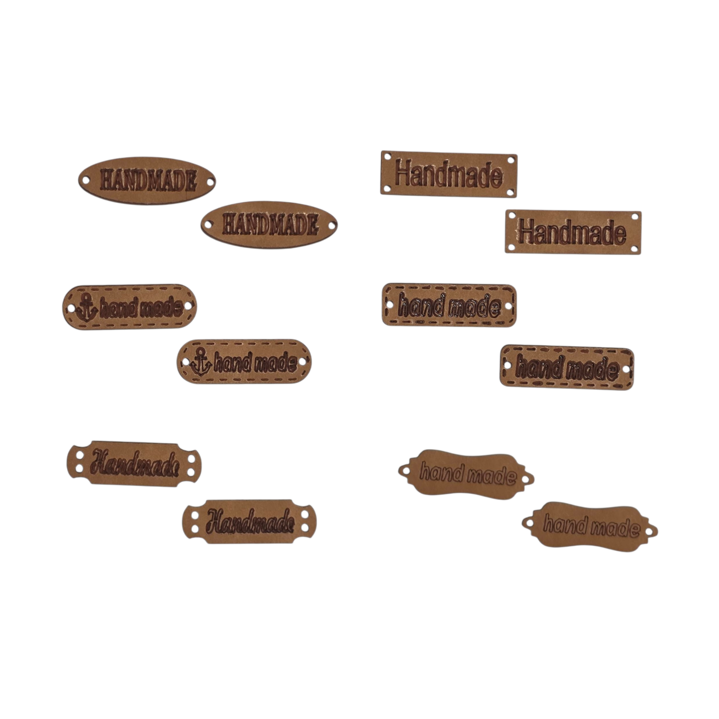 Hand Made Etiket Taba (12 adet, 6 değişik desen)