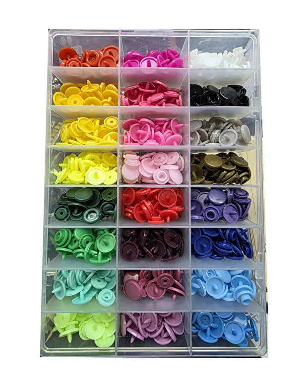 Karışık Renkli T5 Plastik Çıtçıt (240 adet) (12mm Plastik Çıtçıt) Asorti Renkler [Kalıpsızdır] (Kopya)