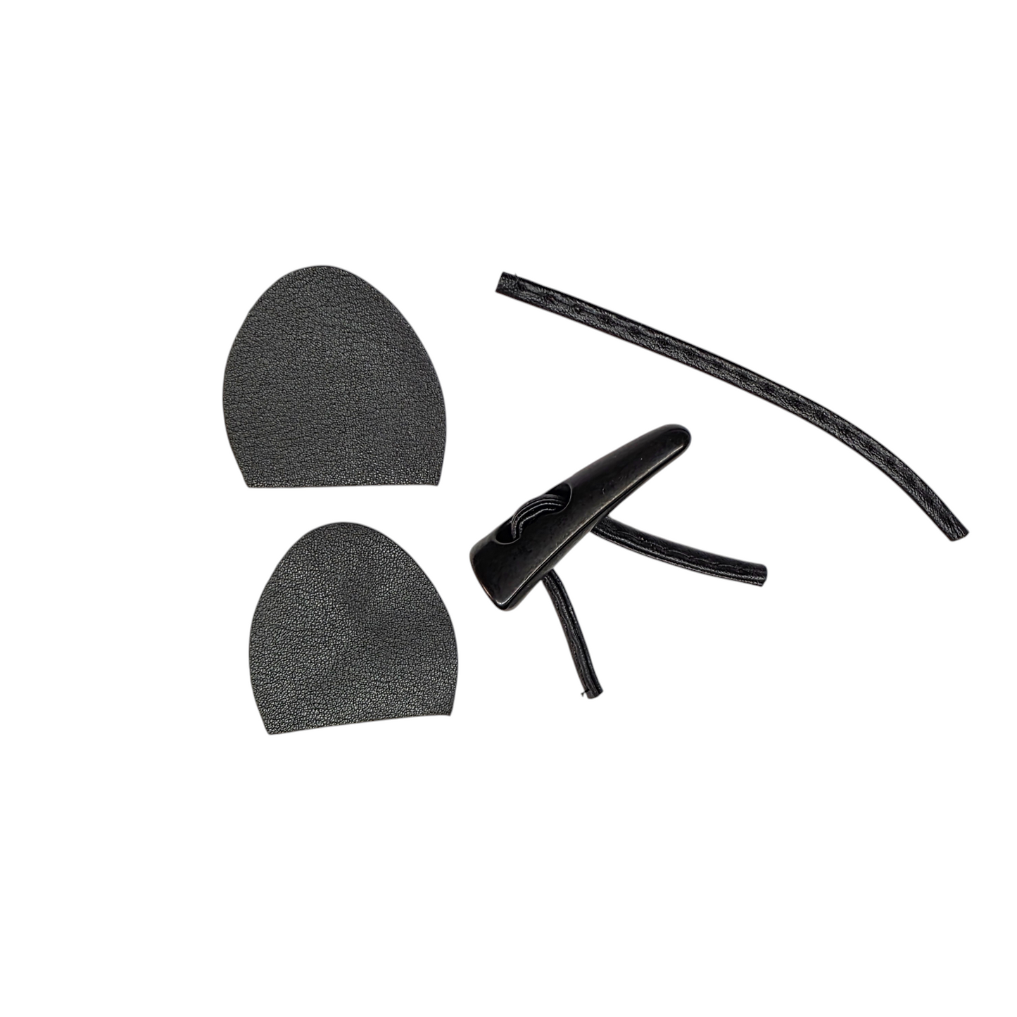 DERİ BİRİTLİ ÇOBAN DÜĞME SETİ (Mat Siyah) - Yelek Düğme Seti ( Çoban Derili )