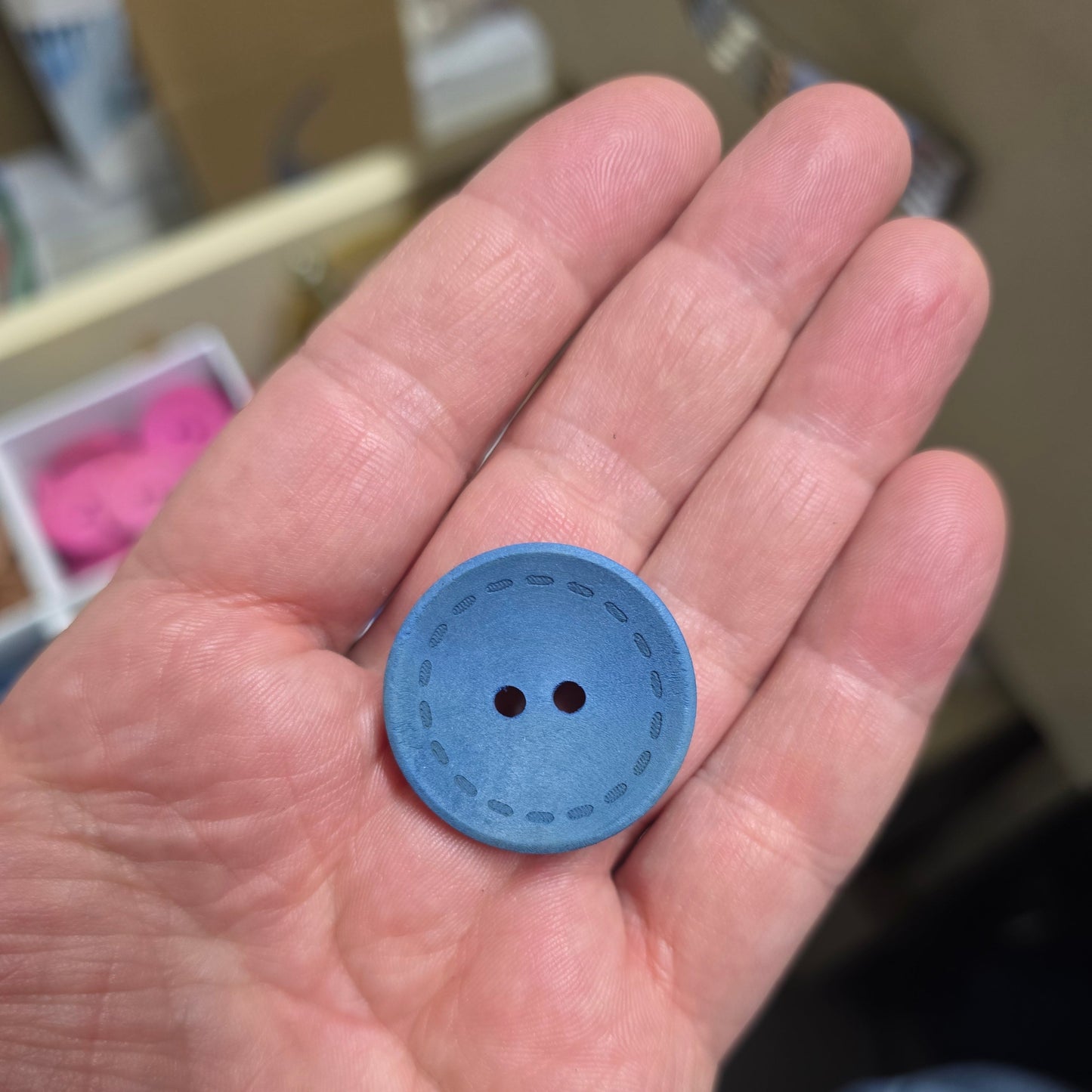 10 Adet Renkli Ahşap Düğme - 30mm (44 Boy)