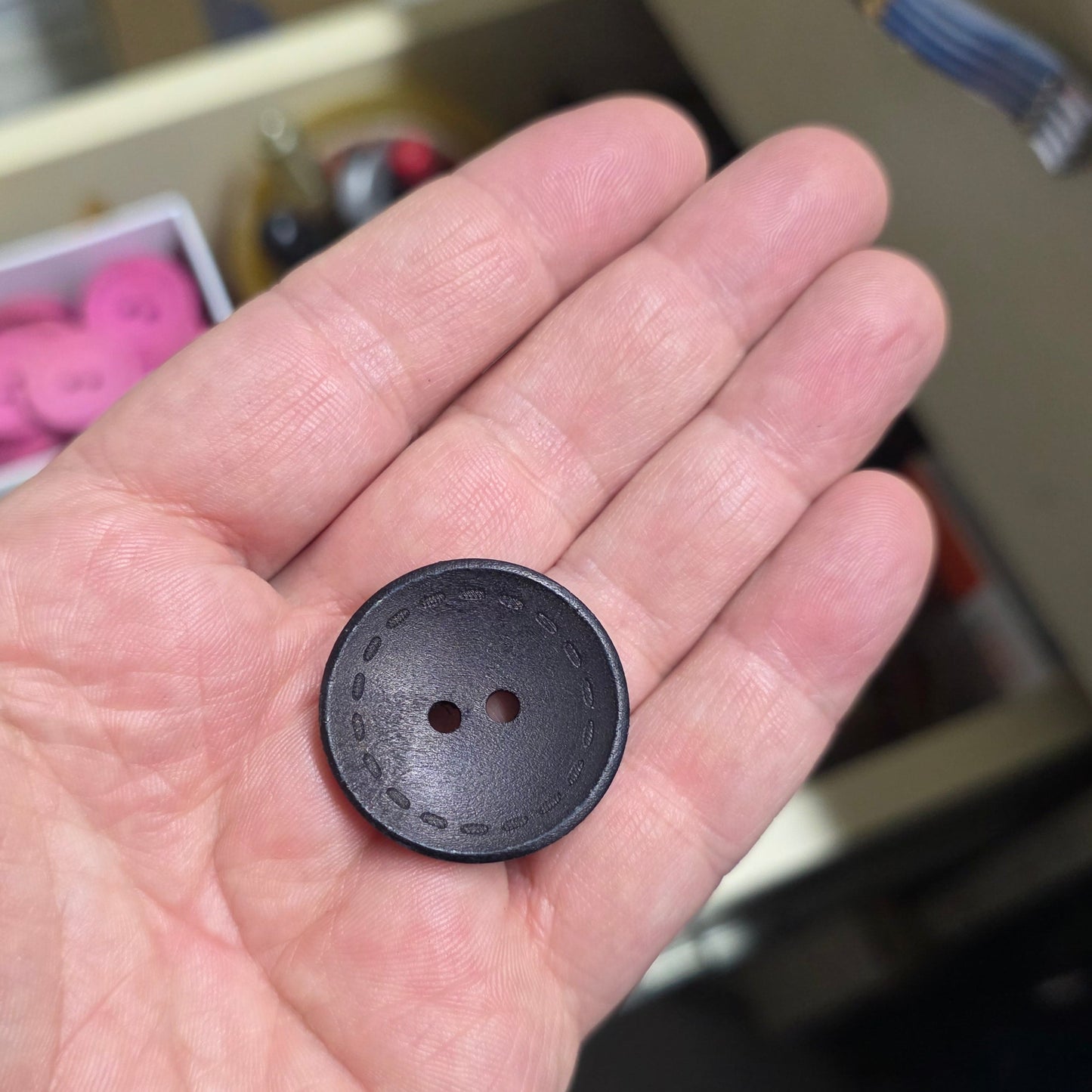 10 Adet Renkli Ahşap Düğme - 30mm (44 Boy)