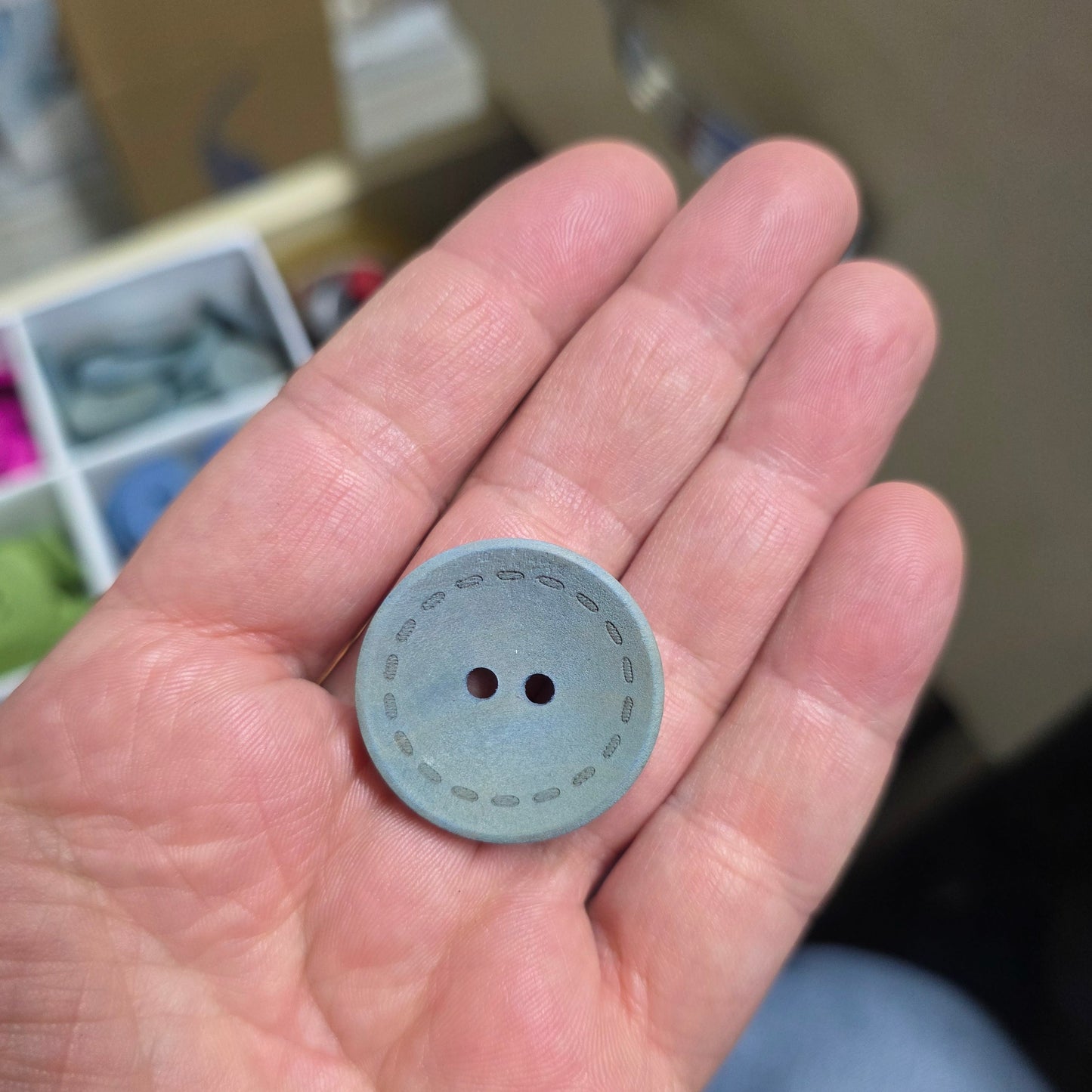 10 Adet Renkli Ahşap Düğme - 30mm (44 Boy)