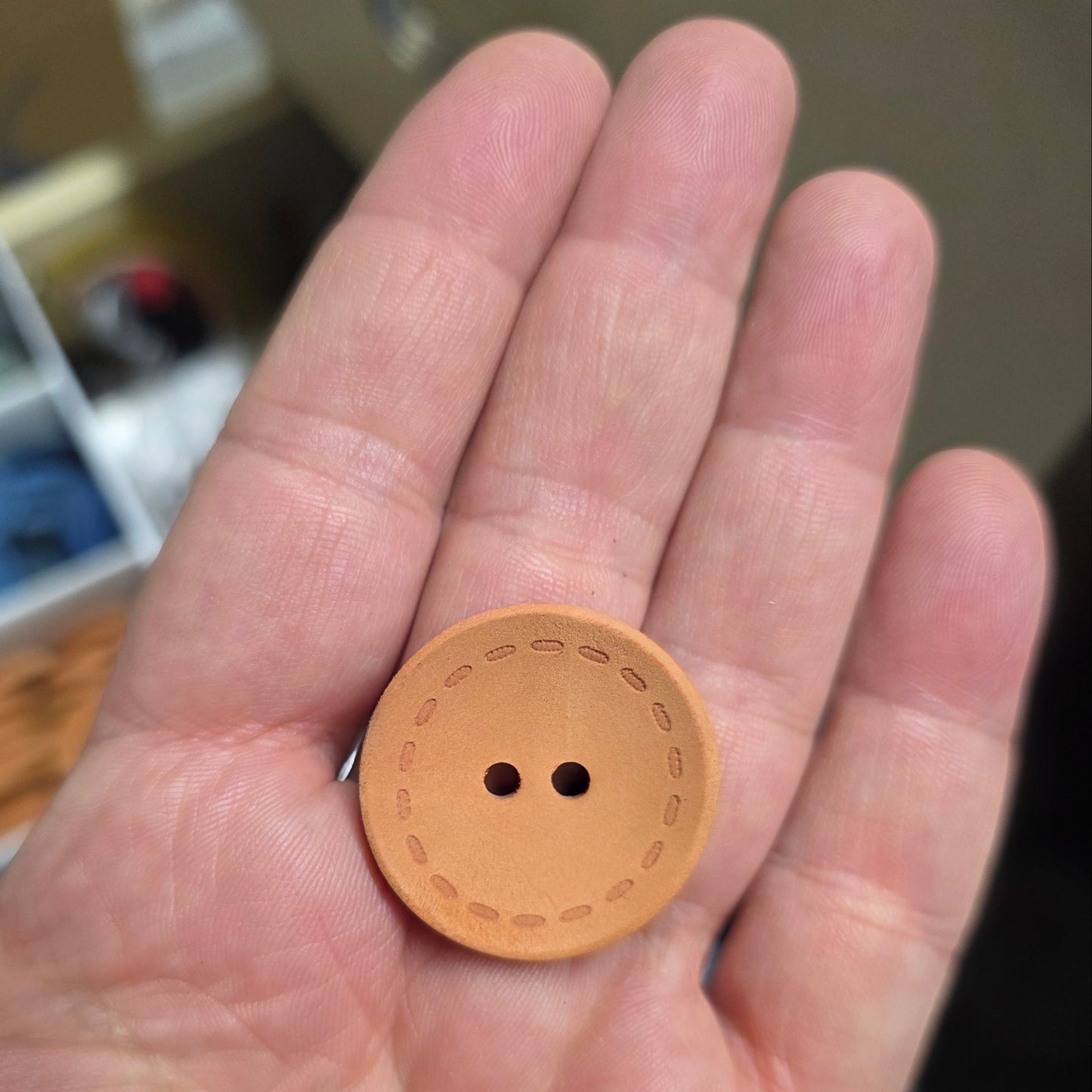 10 Adet Renkli Ahşap Düğme - 30mm (44 Boy)