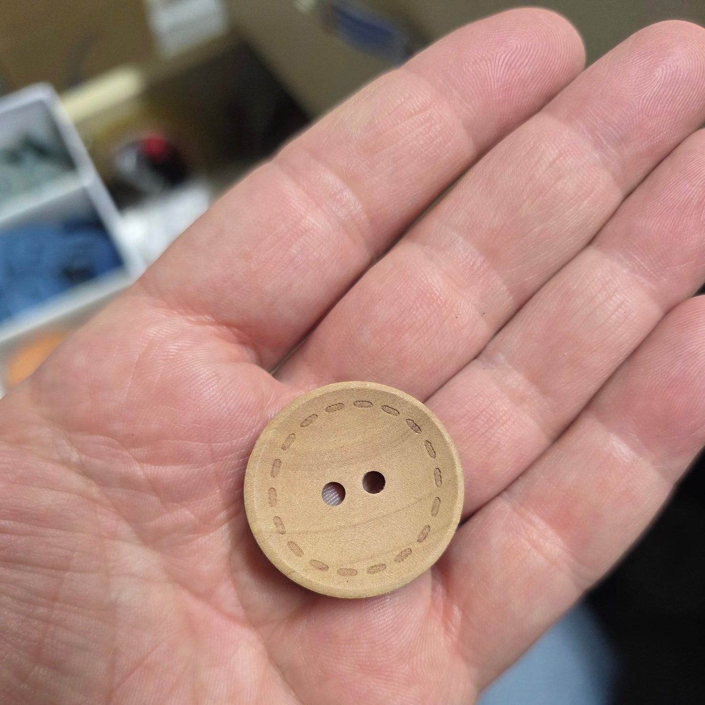 10 Adet Renkli Ahşap Düğme - 30mm (44 Boy)