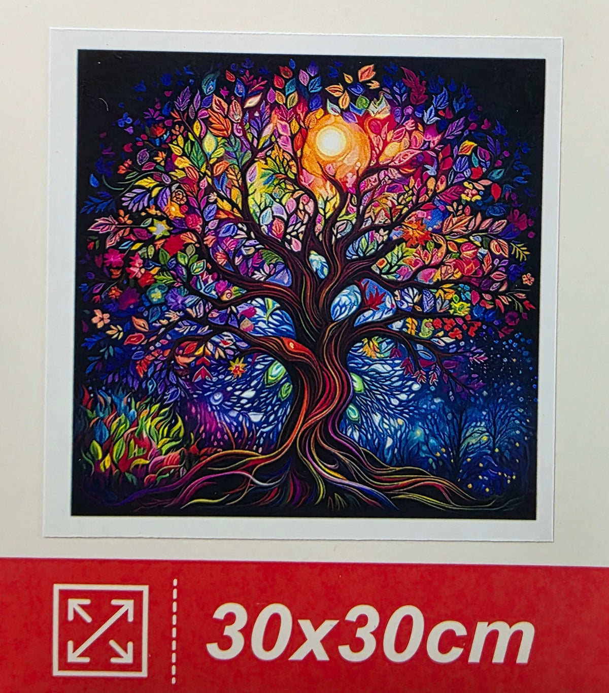 Boncuklu Taşlı Mozaik Elmas Goblen Tablo Resim Pano (30cmx30cm) Ağaç 17848