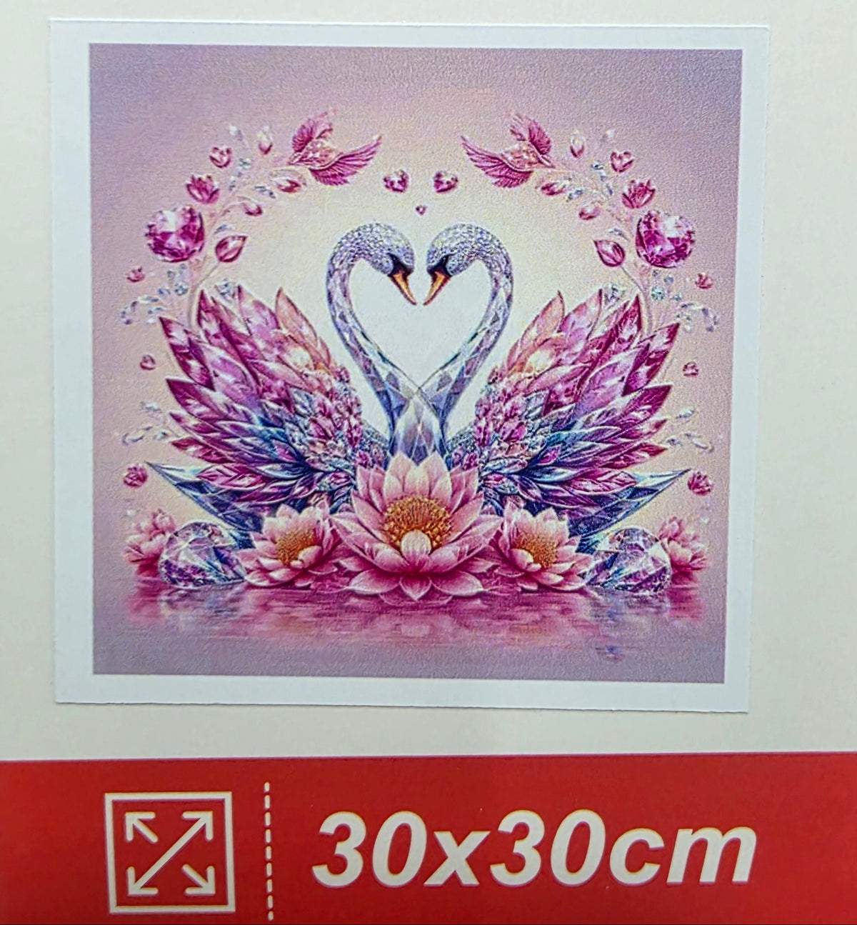 Boncuklu Taşlı Mozaik Elmas Goblen Tablo Resim Pano (30cmx30cm) Kuğu 16903
