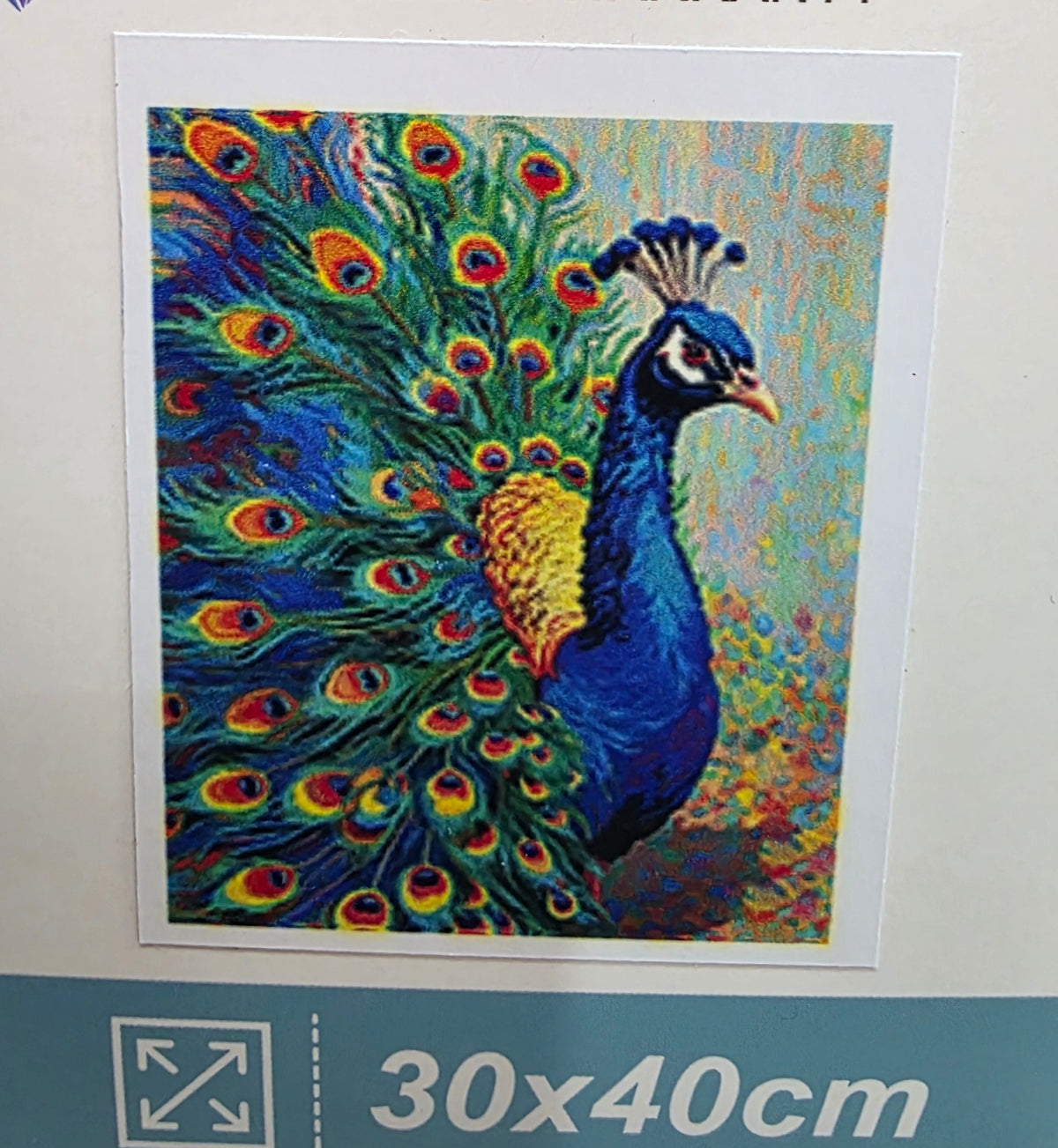 Boncuklu Taşlı Mozaik Elmas Goblen Tablo Resim Pano (30cmx40cm) Tavus Kuşu 89513