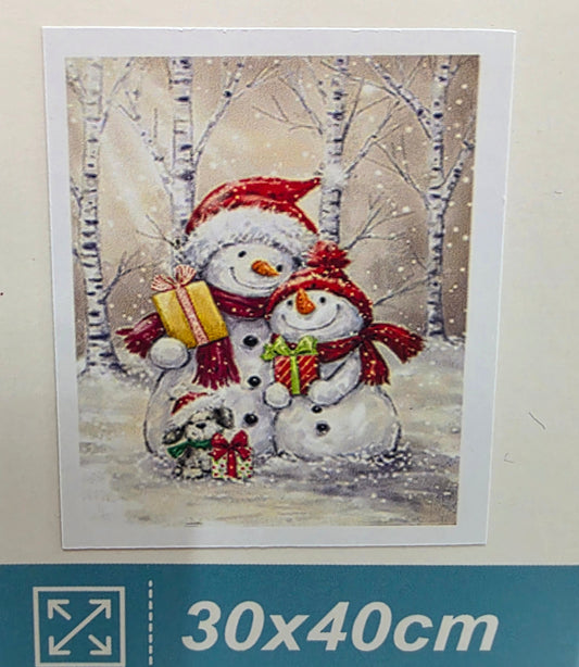 Boncuklu Taşlı Mozaik Elmas Goblen Tablo Resim Pano (30cmx40cm) Kardanadam 82014