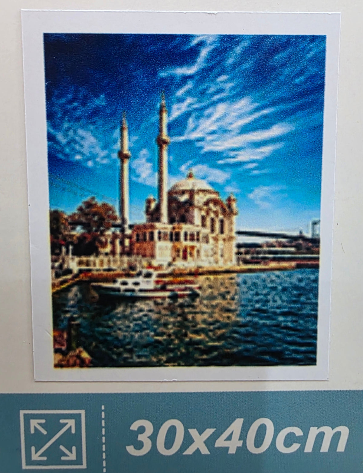 Boncuklu Taşlı Mozaik Elmas Goblen Tablo Resim Pano (30cmx40cm) Ortaköy Cami, İstanbul 91216