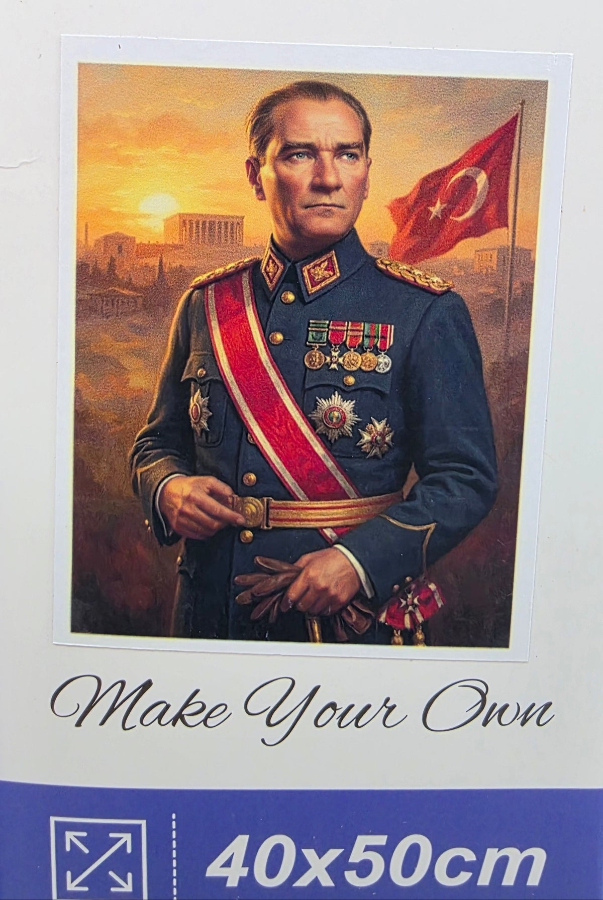 Boncuklu Taşlı Mozaik Elmas Goblen Tablo Resim Pano (40cmx50cm) Mustafa Kemal Atatük 91218