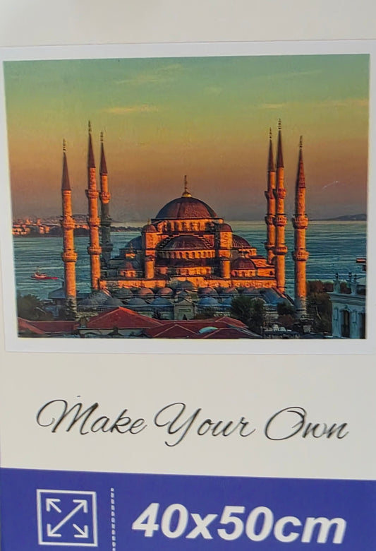 Boncuklu Taşlı Mozaik Elmas Goblen Tablo Resim Pano (40cmx50cm) Sultan Ahmet Cami 85744