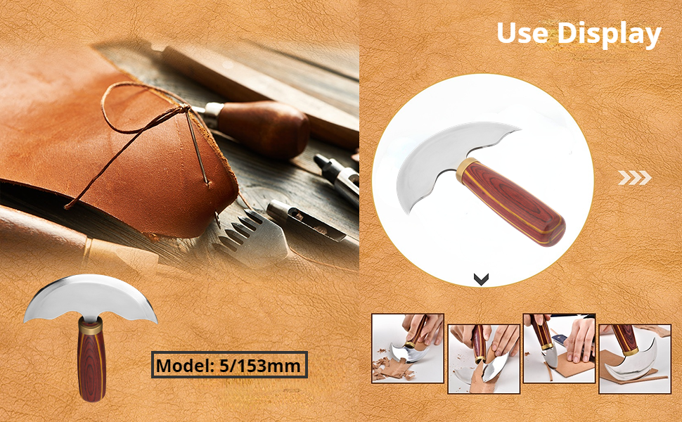 Deri Kesme Bıçağı, Deri Kırpma, Deri Düzeltme Bıçağı, Pah Bıçağı (2 Boy)