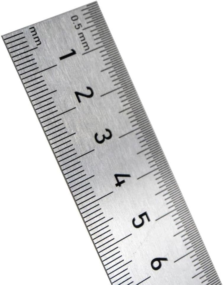 50 cm Çelik Cetvel - Çift Taraflı Çelik Cetvel – 50 cm / 20 inç