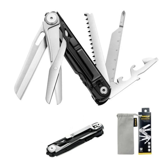 12 Fonksiyonlu Pense, Bıçak, Testere, Tornavida, Kapak Açacağı vs(BA213) (Siyah)
