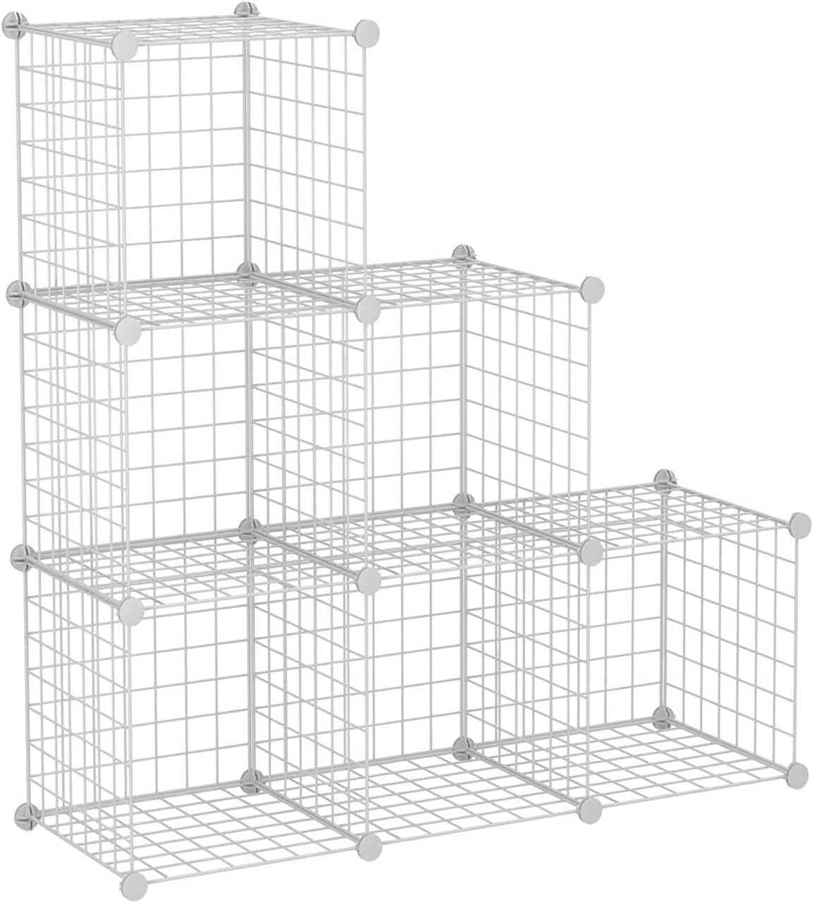 6 Bölmeli Metal Çok Amaçlı Raf Dolap Organizer - Kendin Yap - 6 Raflı Organizer Dolap. 35cmX35cm Ebatlarında